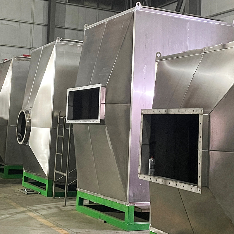 Cấu trúc dỡ hàng trên và bên hông Hộp hấp phụ than hoạt tính bằng thép không gỉ 304